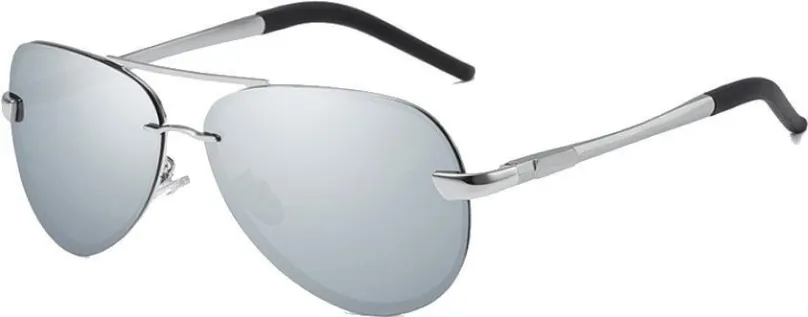 Slnečné okuliare VeyRey Polarizačné okuliare pilotky Laudin strieborné sklá