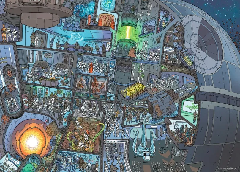 RAVENSBURGER Puzzle Star Wars: Kde je Žvejkal? 1000 dielikov