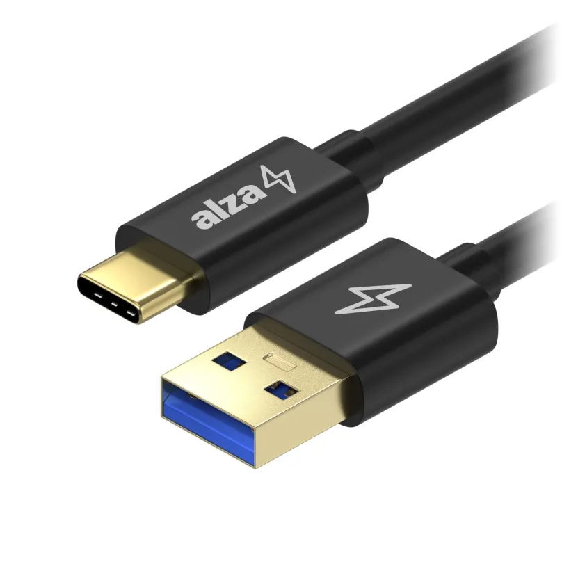 Dátový kábel AlzaPower AluCore USB-C 3.2 Gen 1, 2m čierny