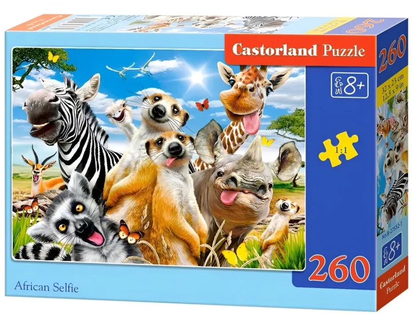 Puzzle CASTORLAND Puzzle Bláznivé zvieratká 260 dielikov