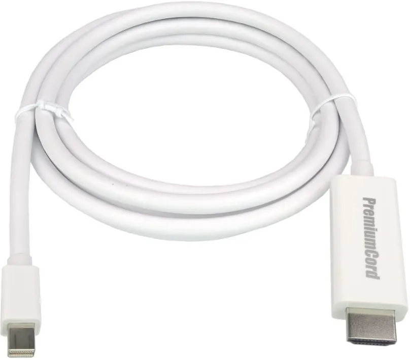 Video kábel PremiumCord mini DisplayPort - HDMI prepojovací, tienený, 2m