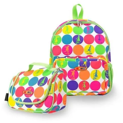 Detský batoh Micro batoh a olovrantová taška - neon dots