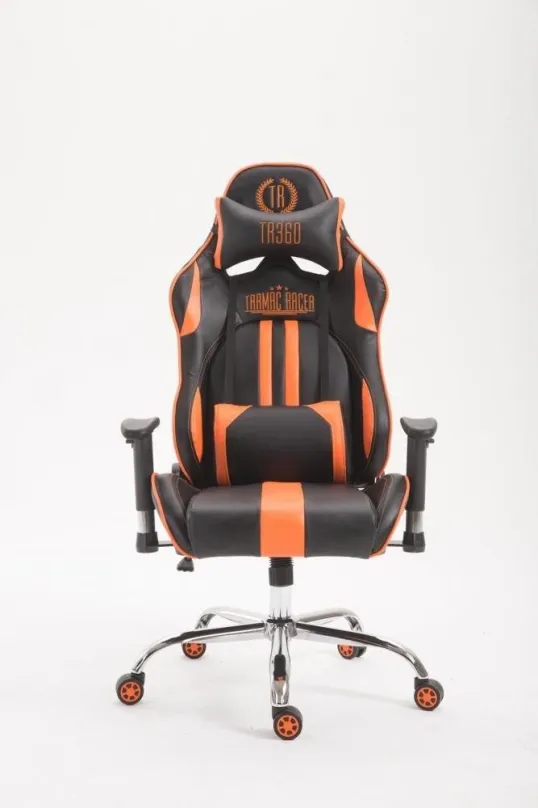 Herná stolička BHM GERMANY Racing Edition, syntetická koža, oranžová
