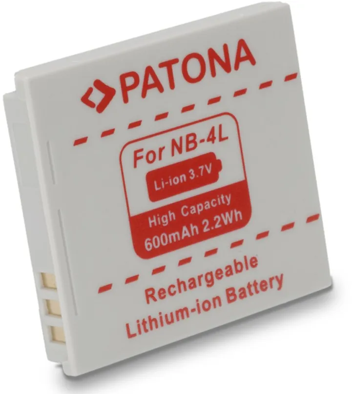Batérie pre fotoaparát Paton pre Canon NB-4L 600mAh Li-Ion