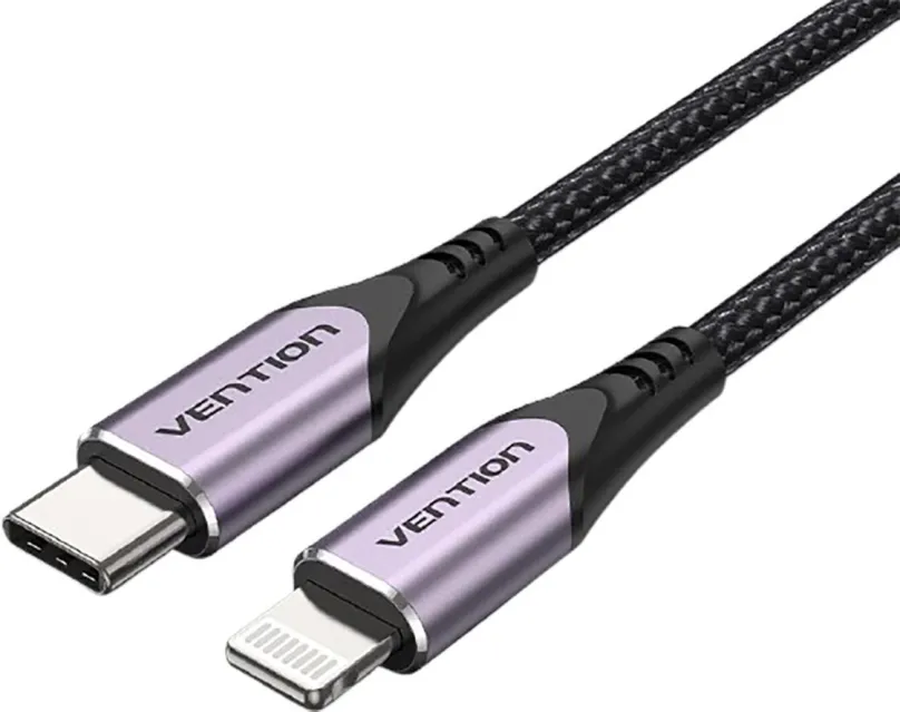 Dátový kábel Vention MFi Lightning USB-C Cable Purple 2m Aluminum Alloy Type