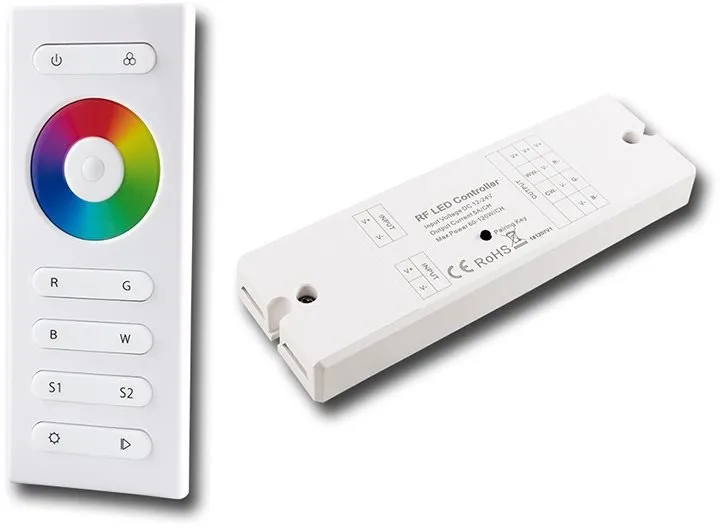 Diaľkový ovládač McLED Sada RF ovládač - RGBW, 1 zóna, biely + prijímač