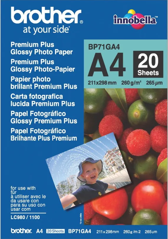 Fotopapier Brother BP71GA4 Premium Glossy