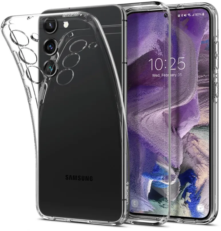 Kryt na mobil Spigen Liquid Crystal Clear Samsung Galaxy S23, pre Samsung Galaxy S23, mate