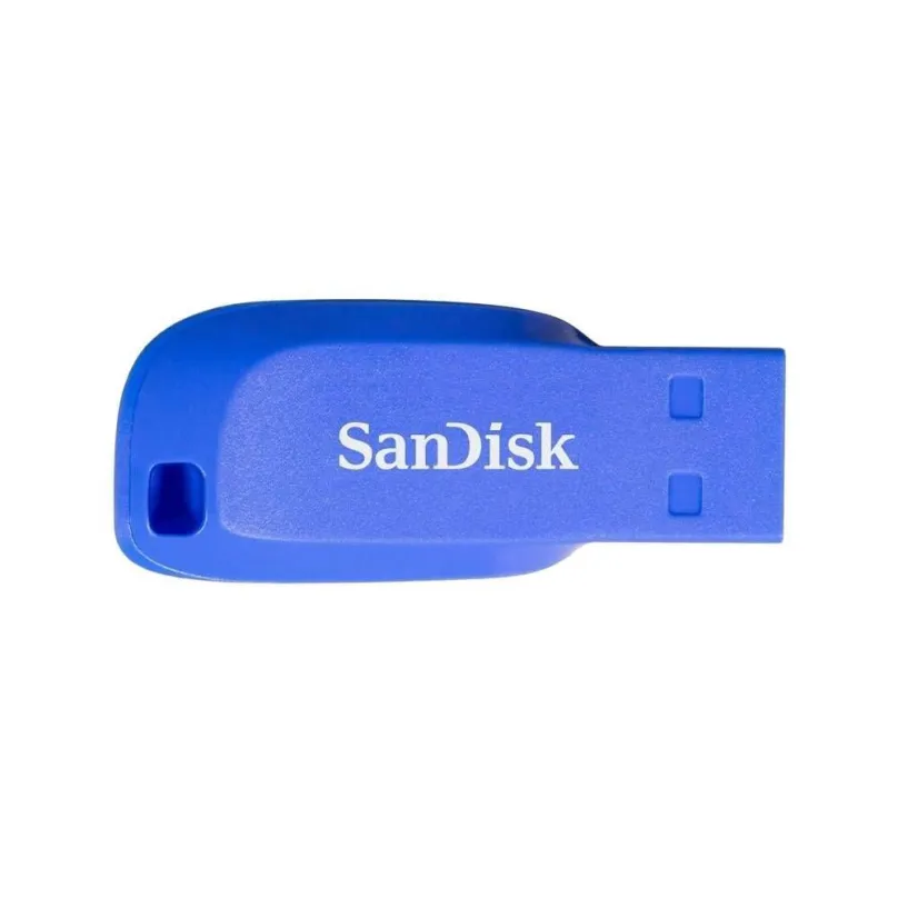 Flash disk SanDisk Cruzer Blade elektricky modrá, USB 2.0, USB-A, kapacita 16 GB, rýľ