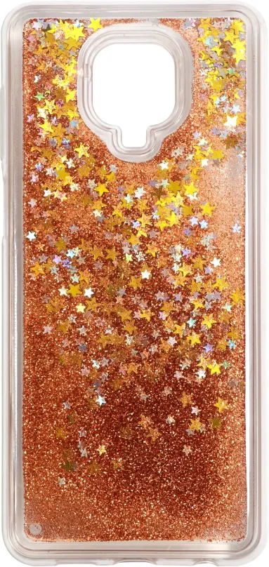 Kryt na mobil Iwill Glitter Liquid Star Case pre Xiaomi Redmi Note 9 Pro Rose zlaté
