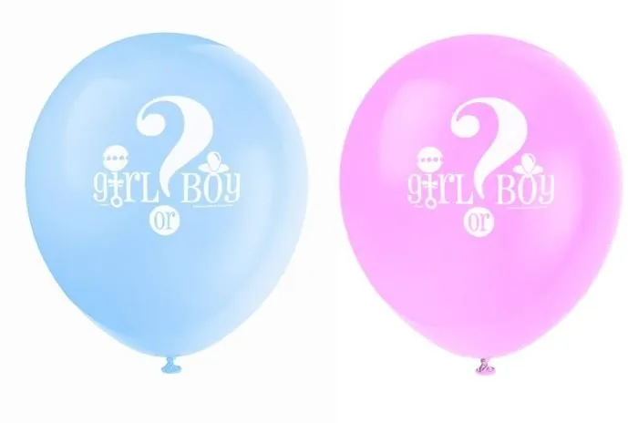 Balóniky Balóniky gender reveal "girl or boy" - "dievča alebo chlapec" 8ks - 30 cm