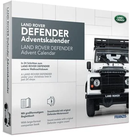 Adventný kalendár Franzis Land Rover Defender so zvukom 1:43