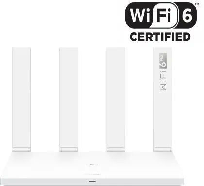 WiFi router Huawei AX3, WiFi 6, 802.11s/b/g/n/ac/ax až 2976 Mb/s, dual-band, 3× GLAN, 4