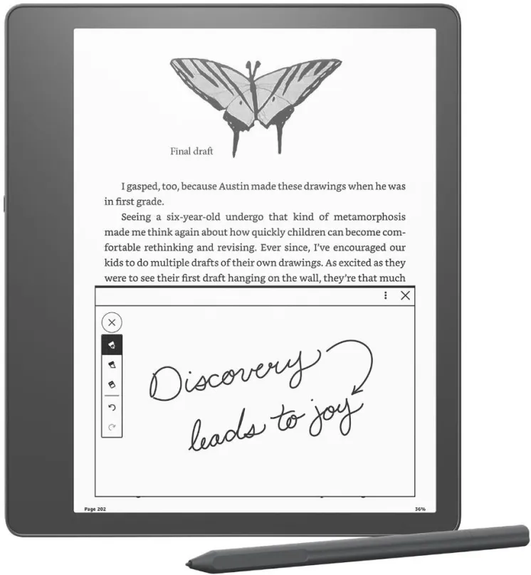 Elektronická čítačka kníh Amazon Kindle Scribe 2022 64GB sivý s premiovým perom