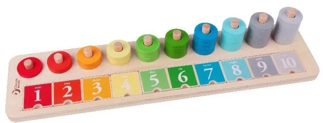 Počítadlo Rappa počítadlo drevené tvary s číslami 66 ks