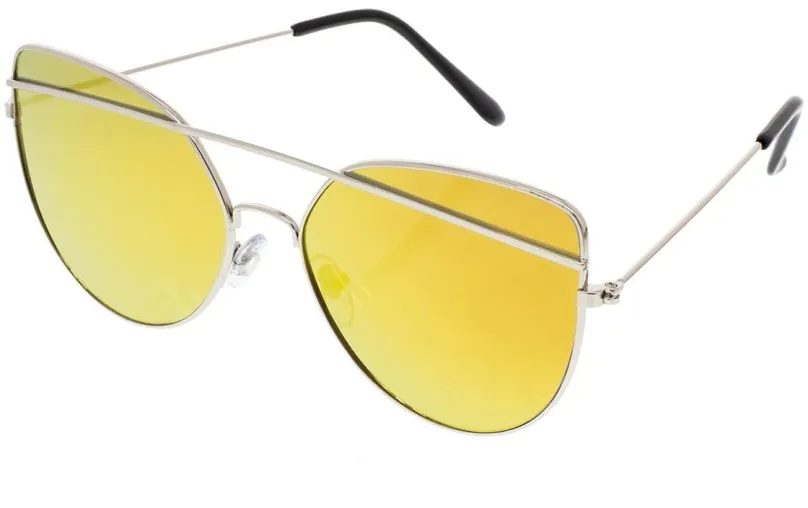 Slnečné okuliare OEM Slnečné okuliare pilotky Giant žlté strieborné obrúčky žlté sklá