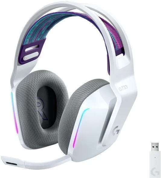Herné slúchadlá Logitech G733 LIGHTSPEED Wireless RGB Gaming Headset WHITE