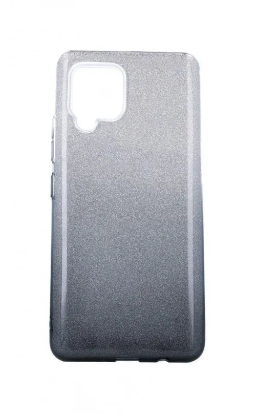 Kryt na mobil TopQ Samsung A42 glitter strieborno-čierny 55360