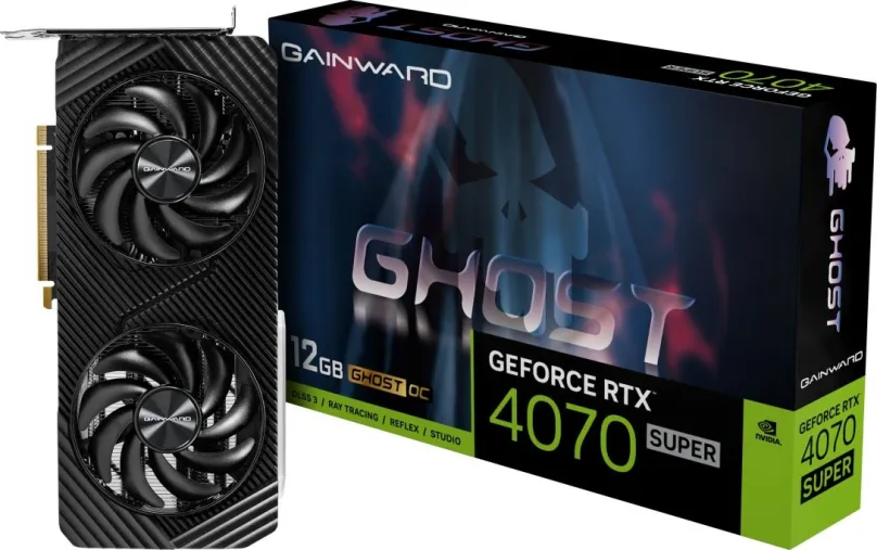 Grafická karta GAINWARD GeForce RTX 4070 SUPER Ghost OC 12 GB GDDR6X, 12 GB GDDR6X (21000