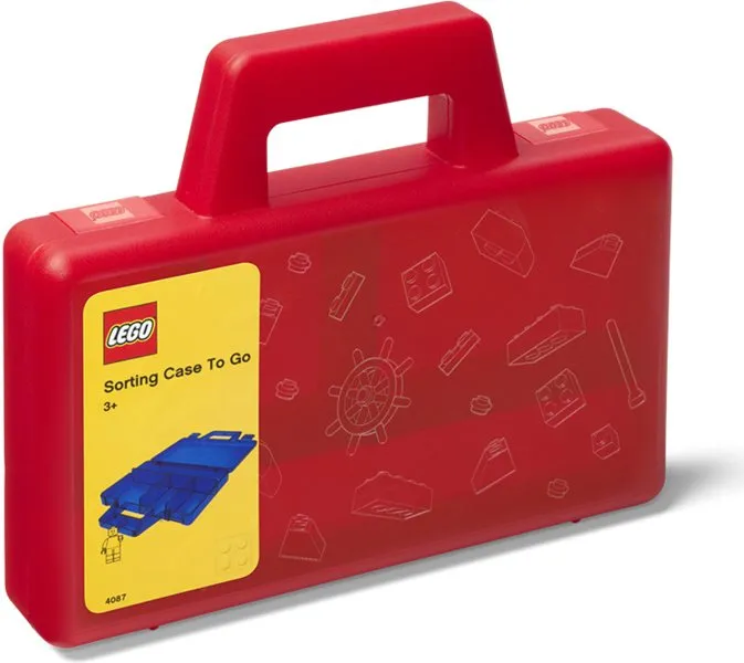Úložný box LEGO úložný box To-Go červený, s vekom, objem 1 l, materiál plast, rozmery 19 x