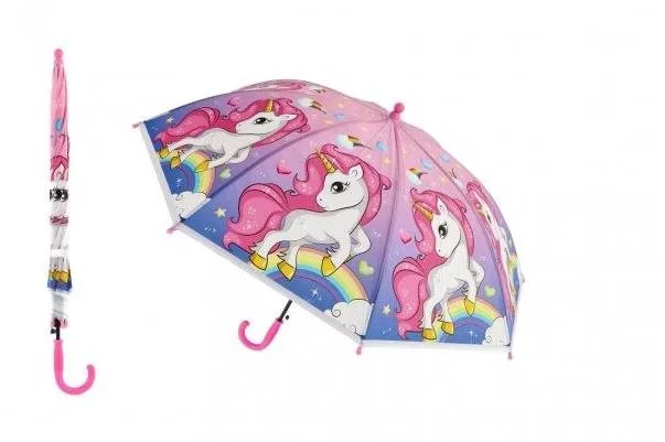 Detský dáždnik Teddies Detský farebný dáždnik s motívom jednorožca