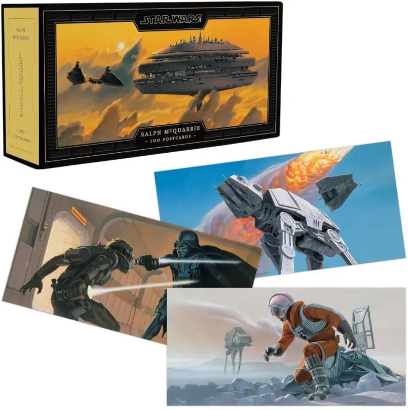 Darčeková sada Chronicle books Star Wars Predprodukčné ilustrácie 100 ks panoramatických pohľadníc