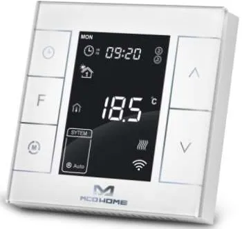 Chytrý termostat MCOHome Termostat pre vodné kúrenie a kotly V2, Z-Wave Plus, biely
