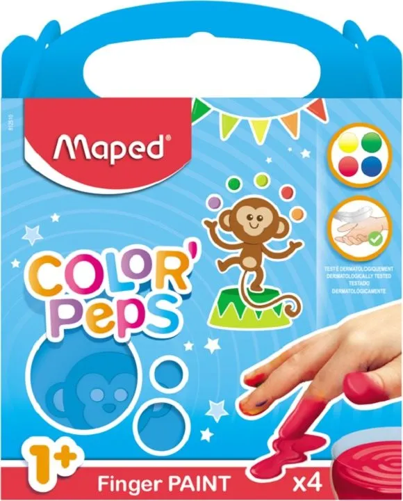Prstové farby Maped Color Peps Prstové farby, 4x80ml