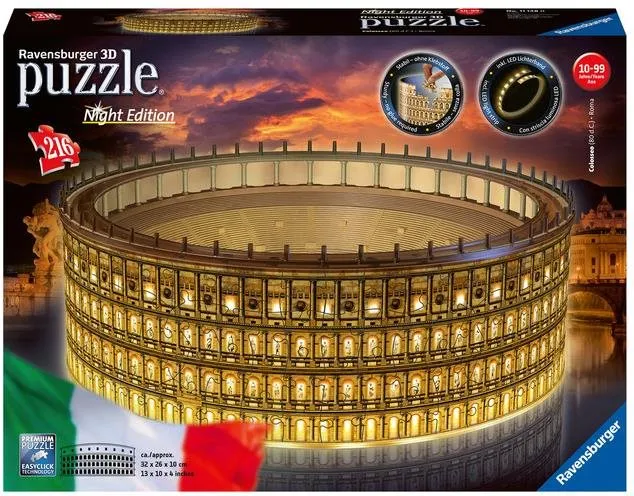 3D puzzle Ravensburger 3D 111480 Koloseum (Nočná edícia)
