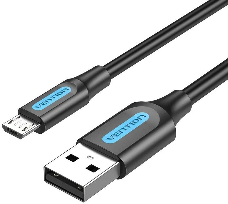 Dátový kábel Vention USB 2.0 -> microUSB Charge & Data Cable 1m Black