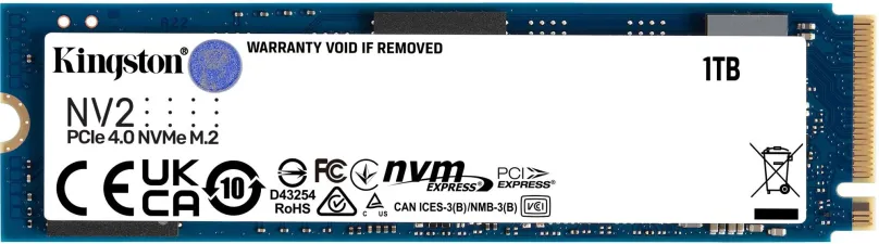 SSD disk Kingston NV2 1TB, M.2 (PCIe 4.0 4x NVMe), rýchlosť čítania 3500MB/s, rýchlosť záp