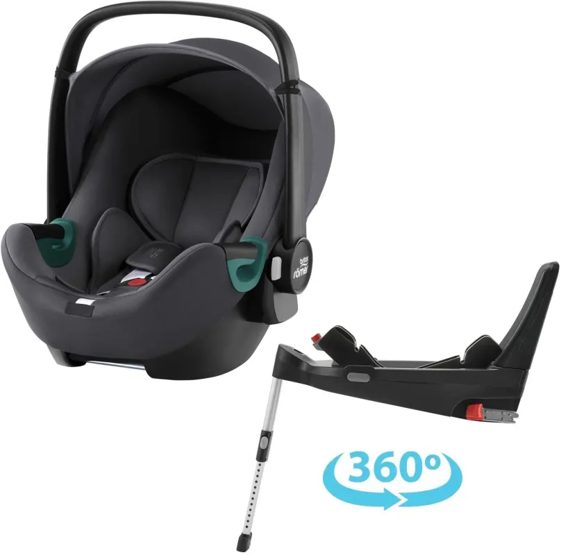 Autosedačka Britax Römer Baby-Safe 3 i-Size so základňou Flex Base 5Z Bundle Midnight Grey