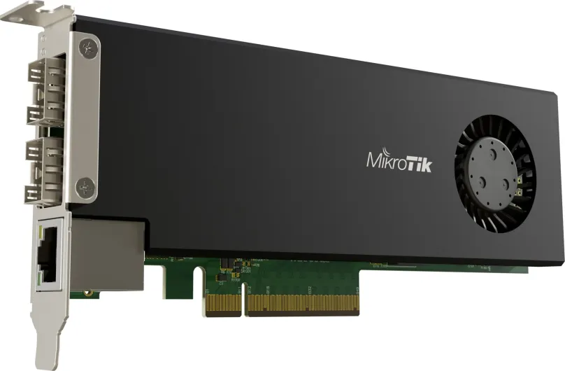 Router Mikrotik CCR2004-1G-2XS-PCIe, 3 x LAN, 4000 MB RAM, 128 MB Flash úložisko, porty RJ