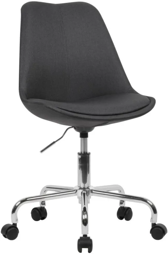 Kancelárska stolička BRÜXXI Leos, textilná poťahovina, tmavo šedá