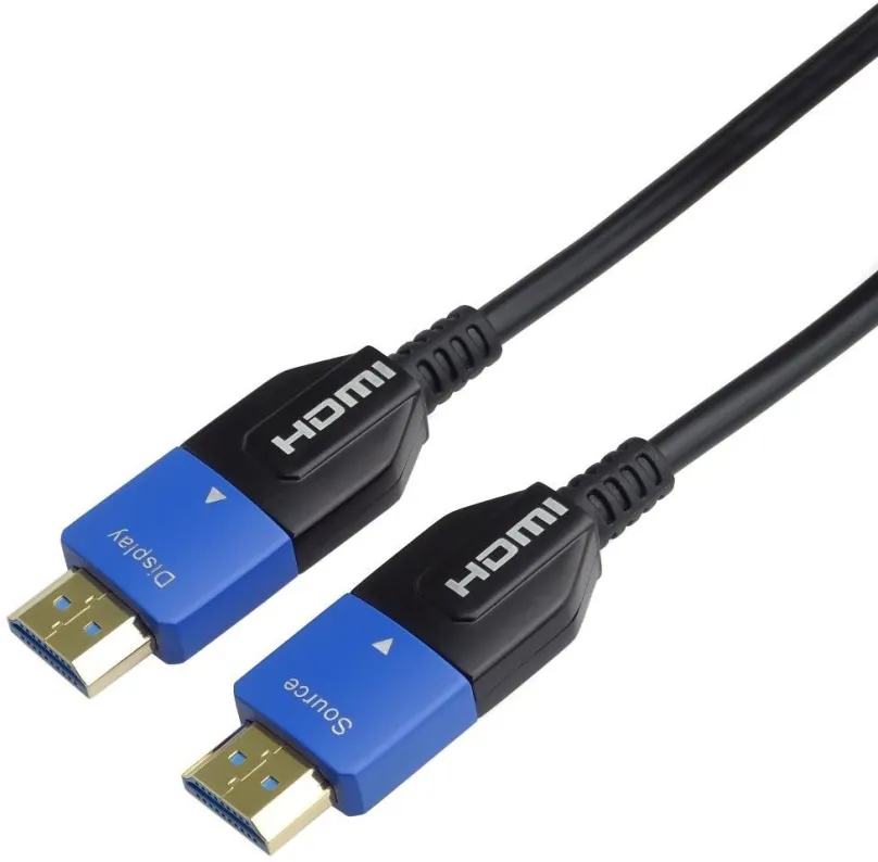 Video kábel PremiumCord Ultra High Speed HDMI 2.1 optický AOC fiber kábel 8K@60Hz, pozlátené konektory 25 m