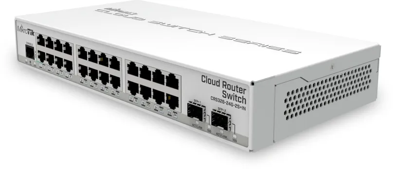 Switch CRS326-24G-2S+IN, desktop, 24x RJ-45, 2x SFP+, Power over Ethernet (PoE) a firewall