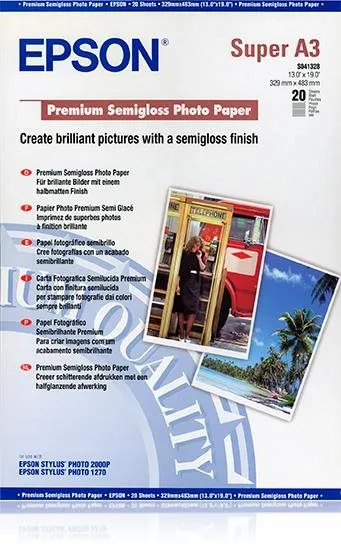 Fotopapier Epson Fotografický papier Premium Glossy A3 - 20 listov