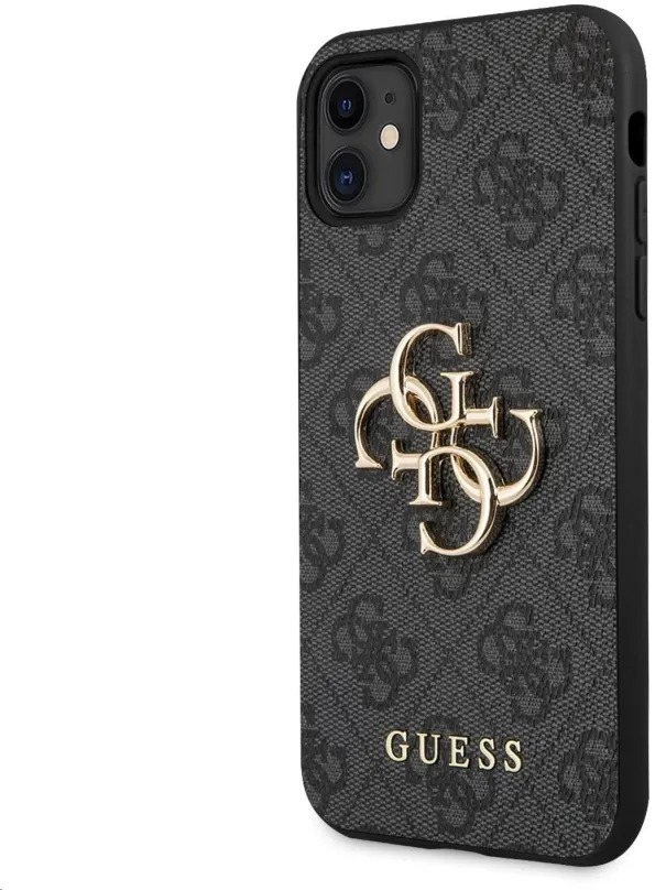 Kryt na mobil Guess PU 4G Metal Logo Zadný Kryt pre Apple iPhone 11 Grey