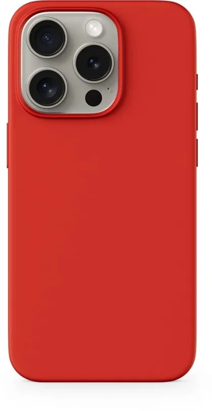 Kryt na mobil Epico Mag+ silikónový kryt pre iPhone 15 Pro s podporou MagSafe - tmavo červený