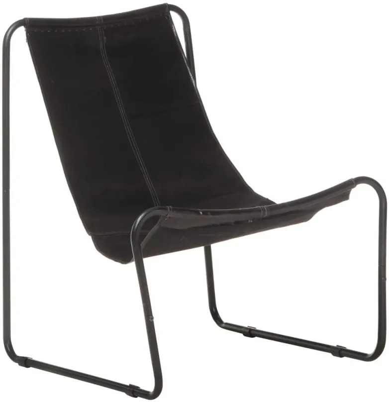 Kreslo Relaxačná stolička čierna pravá koža , 323725