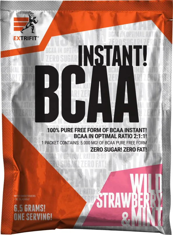 Aminokyseliny Extrifit BCAA Instant 6,5 g wild strawberry & mint