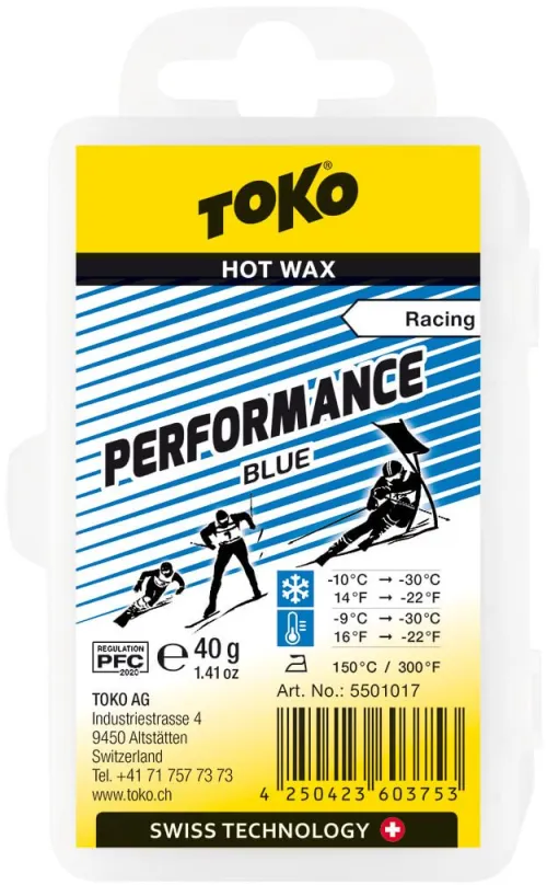 Lyžiarsky vosk Toko Performance parafín modrý 40g