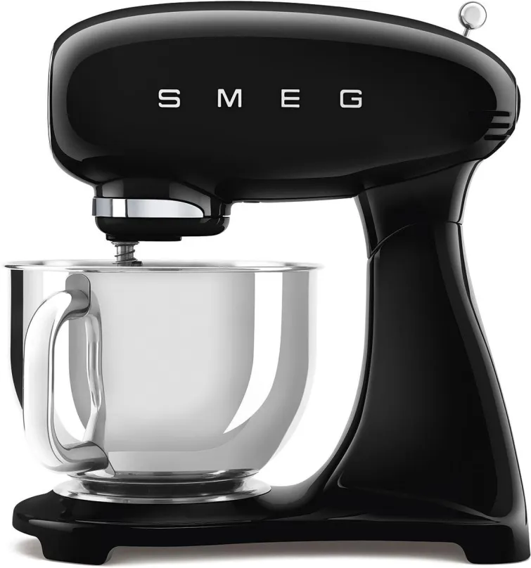 Kuchynský robot SMEG 50's Retro Style 4,8 l čierny, s nerezovou miskou