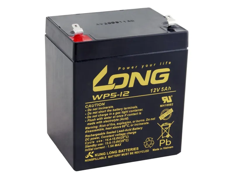 Batéria pre záložné zdroje Long batéria 12V 5Ah F1 (WP5-12)