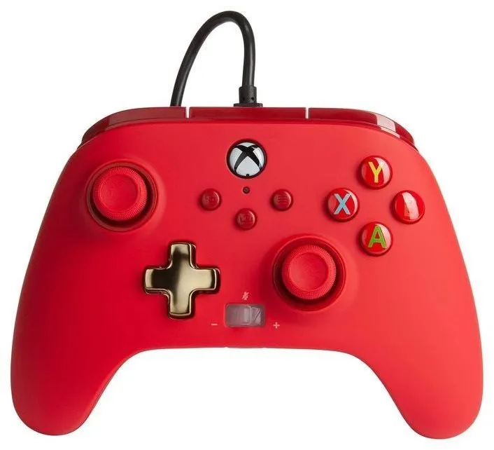 Gamepad PowerA Enhanced Wired Controller - Red - Xbox, pre Xbox Series X|S, káblové pripo