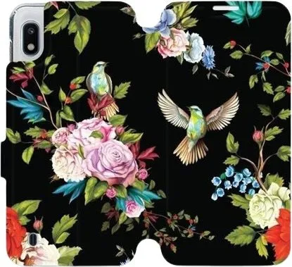 Kryt na mobil Flipové puzdro na mobil Samsung Galaxy A10 - VD09S Vtáčiky a kvety