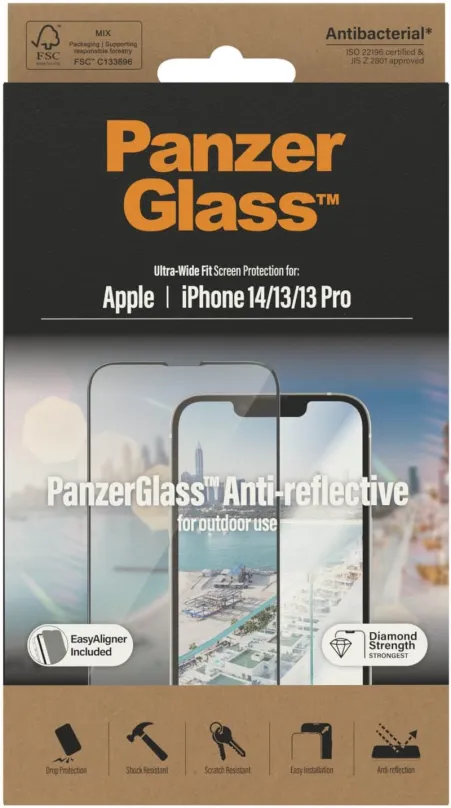 Ochranné sklo PanzerGlass Apple iPhone 14/13/13 Pro s Anti-reflexnou vrstvou a inštalačným rámčekom