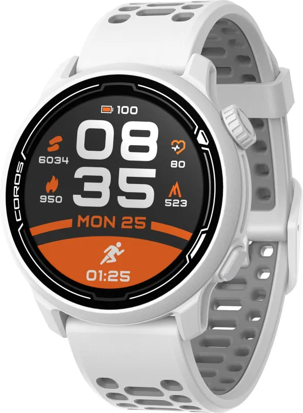 Chytré hodinky Coros PACE 2 Premium GPS Sport Watch White Silicone Band, pre mužov aj ženy