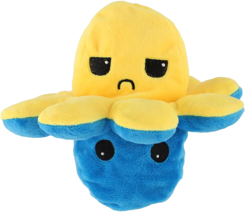 Plyšák Teddies Chobotnica obojstranná žlto-modrá