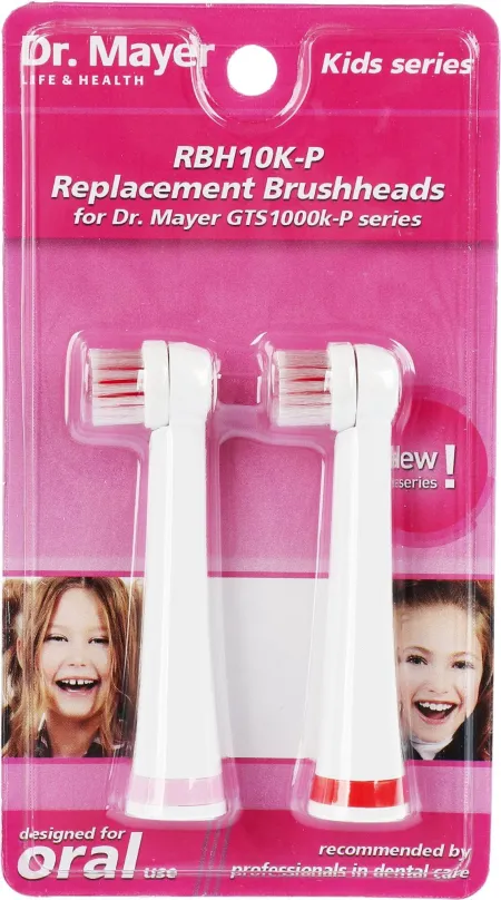 Náhradná hlavica k zubnej kefke Dr. Mayer RBH10K-P náhradná hlavica pre GTS1000K - 2 ks - ružová